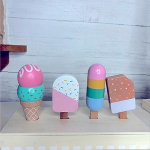 Wooden Ice Cream Set